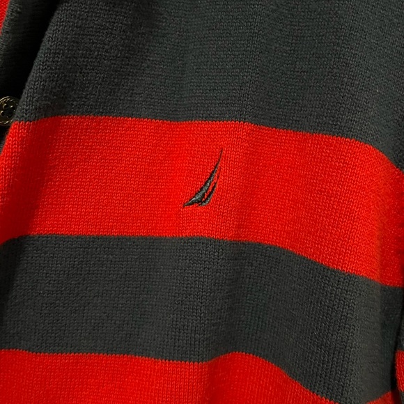 Blue/Red Striped Cardigan - Picture 5 of 6